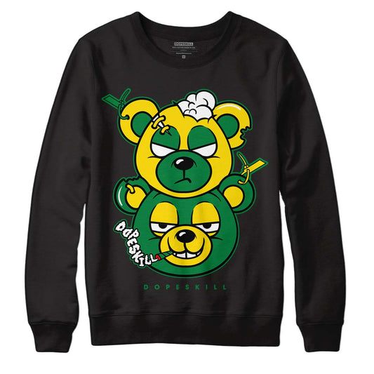 Dunk Low Reverse Brazil DopeSkill Sweatshirt New Double Bear Graphic - Black