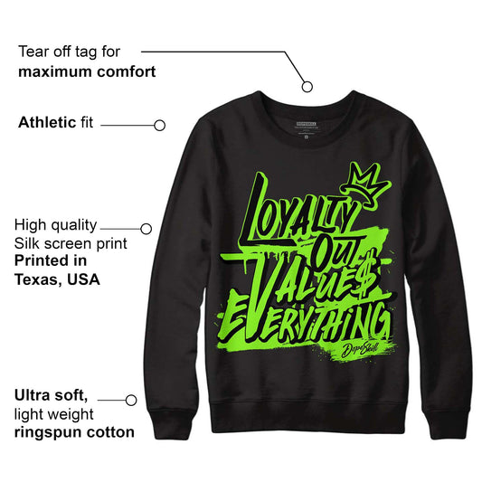 Neon Green Collection DopeSkill Sweatshirt LOVE Graphic