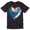 Messy Room 4s DopeSkill T-Shirt Heart Jordan 4 Graphic - Black