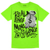 Neon Green Collection DopeSkill Neon Green T-shirt Real Ones Move In Silence Graphic