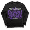 Court Purple 13s DopeSkill Long Sleeve T-Shirt Queen Graphic - Black 