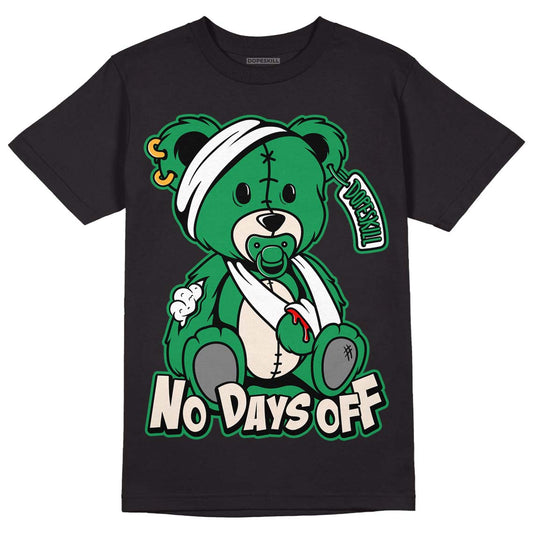 Jordan 2 Retro Lucky Green DopeSkill T-Shirt Hurt Bear Graphic Streetwear - Black 