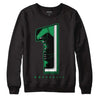 Jordan 1 Low Lucky Green DopeSkill Sweatshirt No.1 Graphic Streetwear - Black