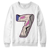 Jordan 7 SE Sapphire DopeSkill Sweatshirt No.7 Graphic - White 