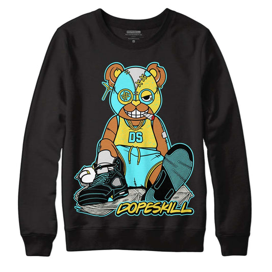 Aqua 5s DopeSkill Sweatshirt Greatest Graphic - Black 