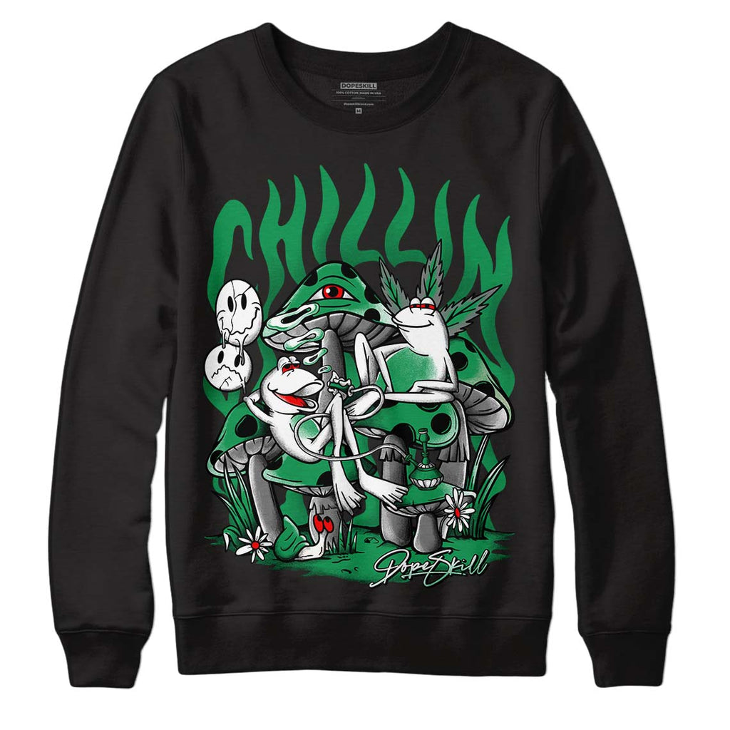 Jordan 6 Rings "Lucky Green" DopeSkill Sweatshirt Chillin Graphic Streetwear - Black