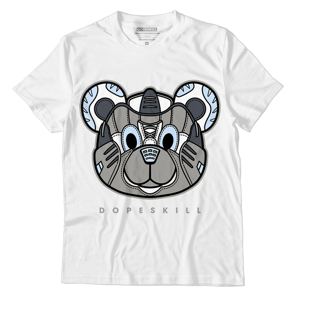 Jordan 11 Cool Grey DopeSkill T-Shirt SNK Bear Graphic, hiphop tees, grey graphic tees, sneakers match shirt - White