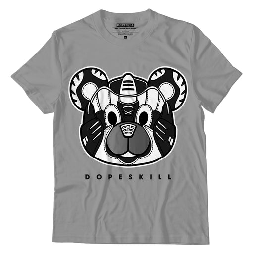 AJ 12 Playoffs DopeSkill Metallic Silver T-shirt SNK Bear Graphic