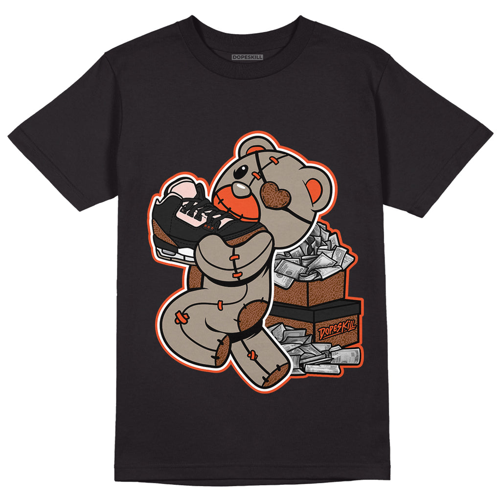 Jordan 3 “Desert Elephant” DopeSkill T-Shirt Bear Steals Sneaker Graphic - Black