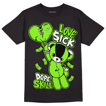 Neon Green Collection DopeSkill T-Shirt Love Sick Graphic - Black