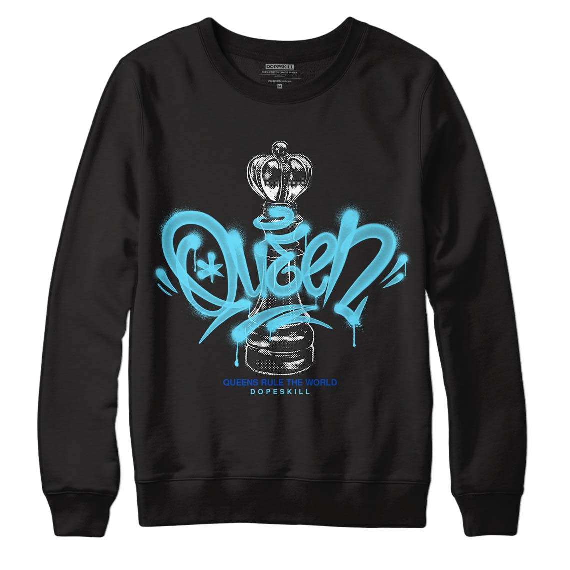 Dunk Low Argon DopeSkill Sweatshirt Queen Chess Graphic Streetwear - Black