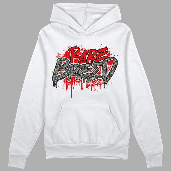 Fire Red 3s DopeSkill Hoodie Rare Breed Graphic - White