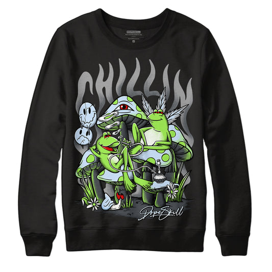 Green Bean 5s DopeSkill Sweatshirt Chillin Graphic - Black