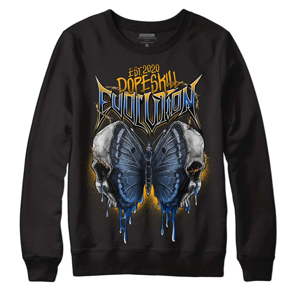 Dunk Blue Jay and University Gold DopeSkill Sweatshirt DopeSkill Evolution Graphic Streetwear - Black