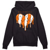 Orange Black White DopeSkill Hoodie Sweatshirt Slime Drip Heart Graphic - Black