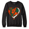 Dunk Low Team Dark Green Orange DopeSkill Sweatshirt Heart Jordan Graphic - Black