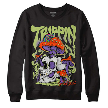 Canyon Purple 4s DopeSkill Sweatshirt Trippin Graphic - Black 