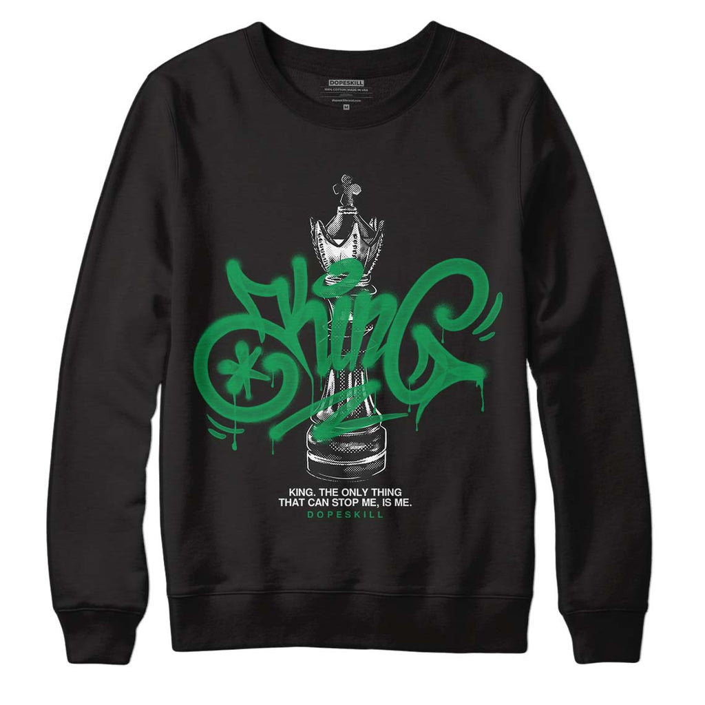 Jordan 6 Rings "Lucky Green" DopeSkill Sweatshirt King Chess Graphic Streetwear - Black