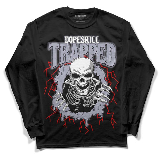 Jordan 13 Retro 'Black Flint' DopeSkill Long Sleeve T-Shirt Trapped Halloween Graphic Streetwear - Black