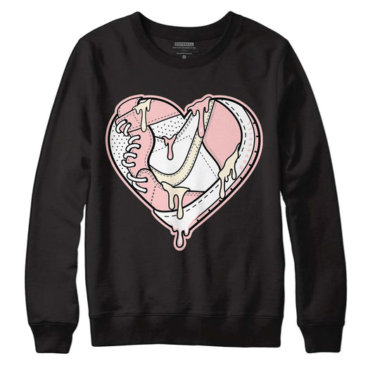 Jordan 1 High OG WMNS Washed Pink DopeSkill Sweatshirt Heart Jordan 1 Graphic Streetwear - Black