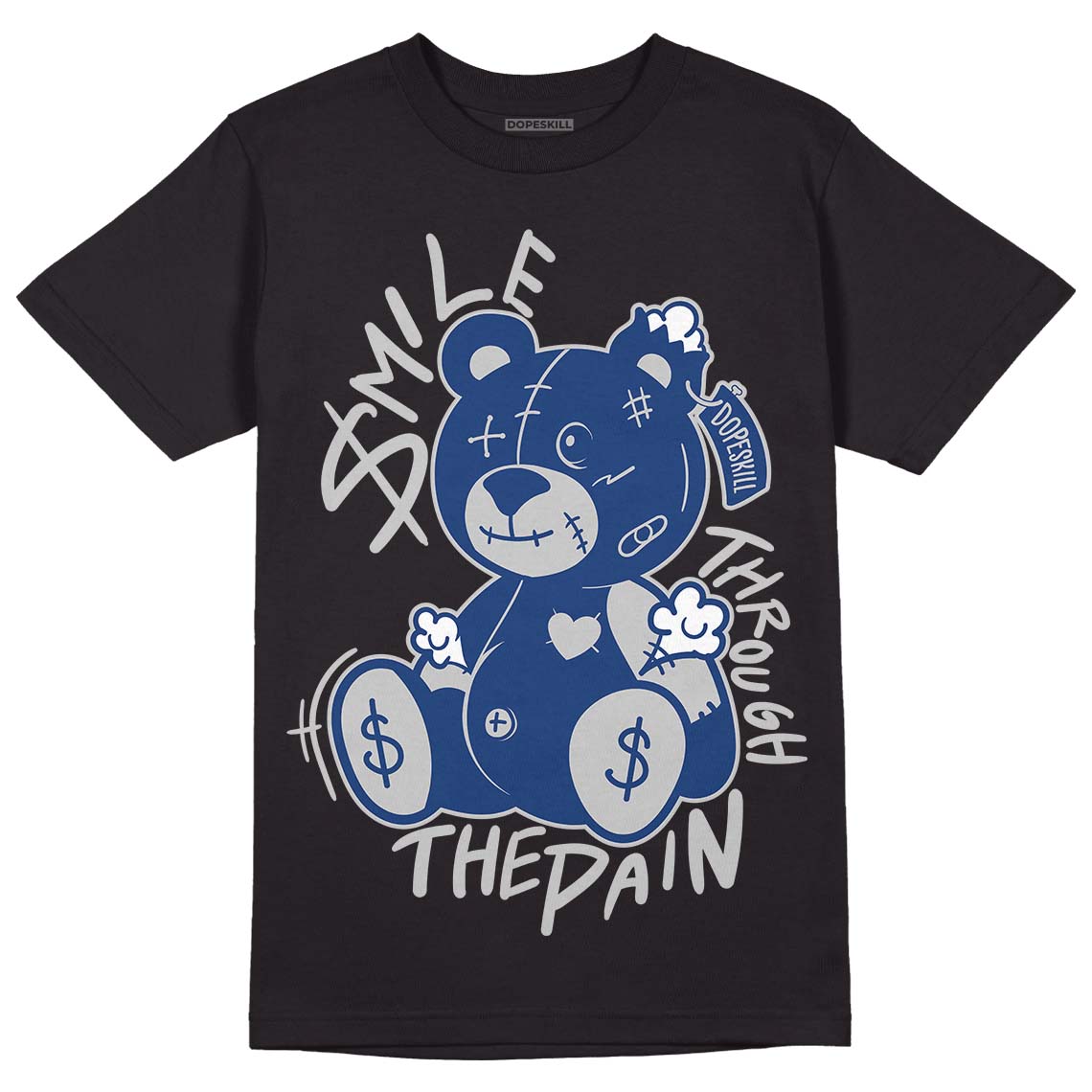 Jordan 13 Retro French Blue DopeSkill T-Shirt BEAN Graphic  - Black