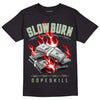 Seafoam 4s DopeSkill T-Shirt Slow Burn Graphic - Black 