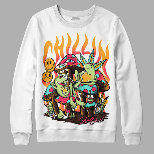 Flyease Bio Hack 1s Low DopeSkill Sweatshirt Chillin Graphic - White 