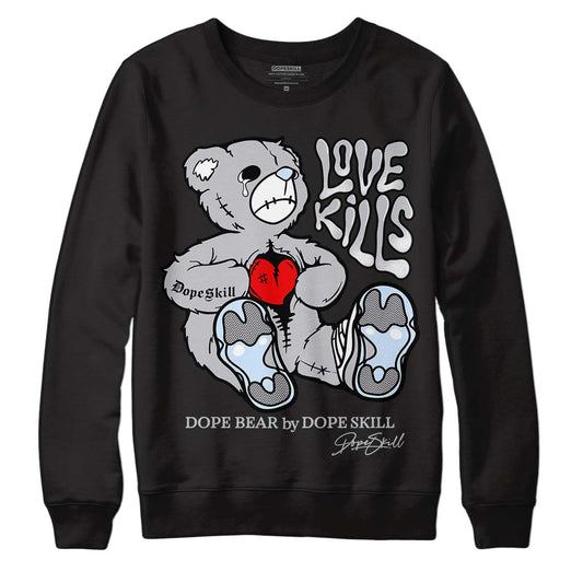 Jordan 11 Retro Low Cement Grey DopeSkill Sweatshirt Love Kills Graphic Streetwear - Black