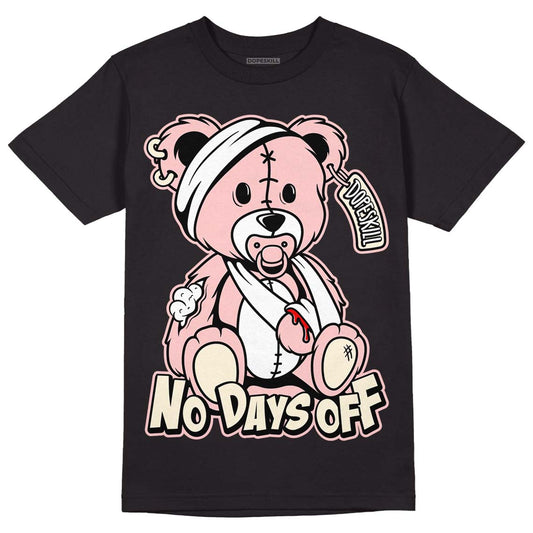 Jordan 1 High OG WMNS Washed Pink DopeSkill T-Shirt Hurt Bear Graphic Streetwear - Black