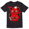 AJ 9 Chile Red DopeSkill T-Shirt New Double Bear Graphic