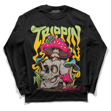 Limited DopeSkill Long Sleeve T-Shirt Trippin Graphic - Black