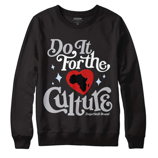 Jordan 11 Retro Low Cement Grey DopeSkill Sweatshirt Do It For The Culture Graphic Streetwear - Black