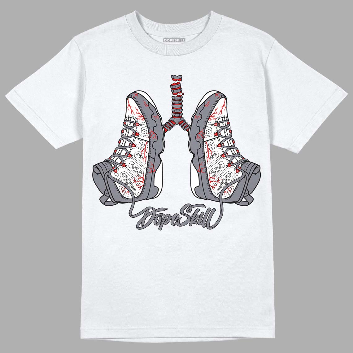 Fire Red 9s DopeSkill T-Shirt Breathe Graphic - White 