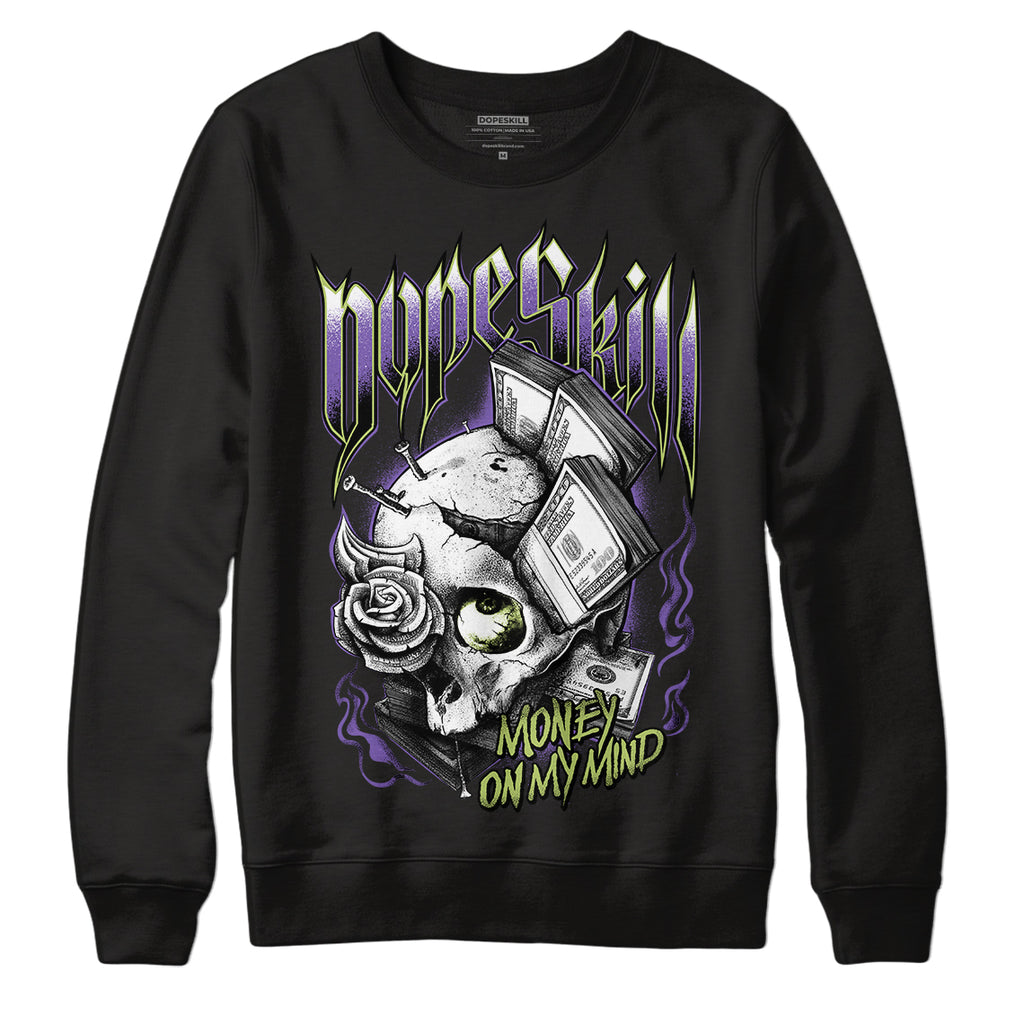 Canyon Purple 4s DopeSkill Sweatshirt Money On My Mind Graphic - Black 