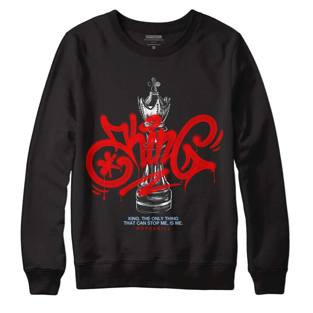 Jordan 11 Retro Cherry DopeSkill Sweatshirt King Chess Graphic Streetwear - Black