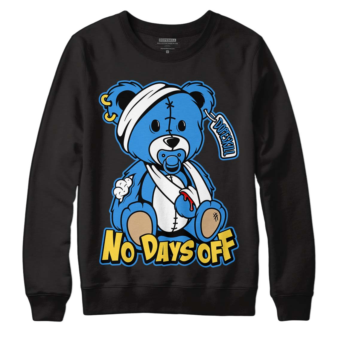 SB Dunk Low Homer DopeSkill Sweatshirt Hurt Bear Graphic - Black