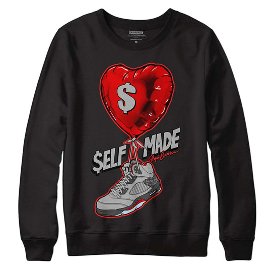 Jordan 5 Retro P51 Camo DopeSkill Sweatshirt Self Made Graphic  Streetwear - Black 