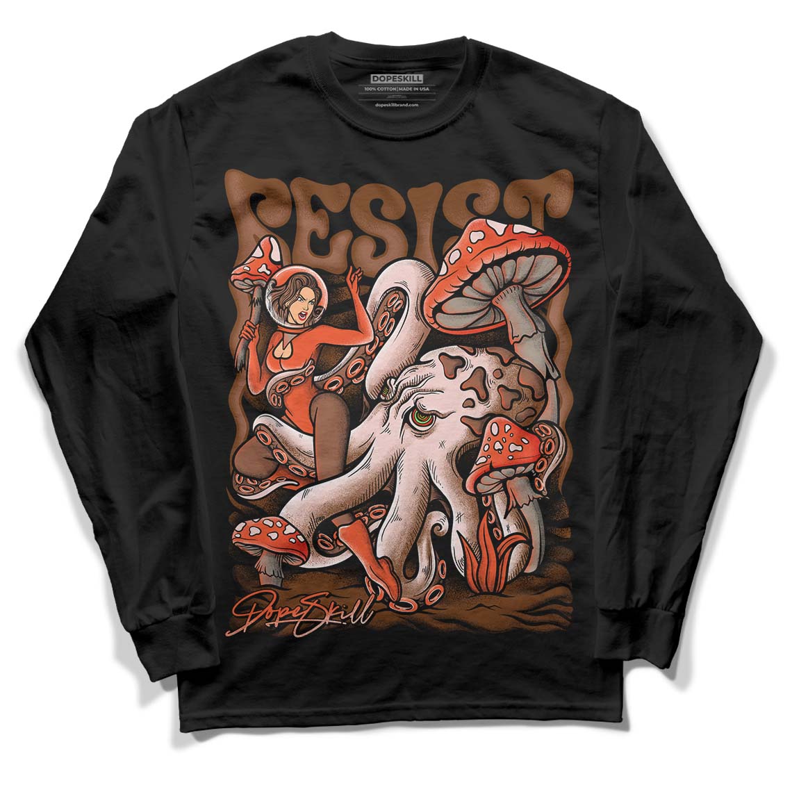 Desert Elephant 3s DopeSkill Long Sleeve T-Shirt Resist Graphic - Black