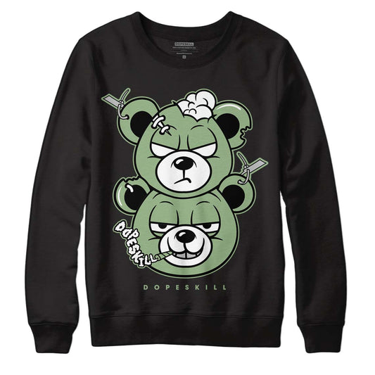 Jordan 4 Retro “Seafoam” DopeSkill Sweatshirt New Double Bear Graphic Streetwear - Black