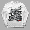 Black Canvas 4s DopeSkill Long Sleeve T-Shirt LOVE Graphic - White