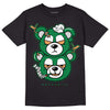 Nike SB x Jordan 4 “Pine Green” DopeSkill T-Shirt New Double Bear Graphic Streetwear - Black