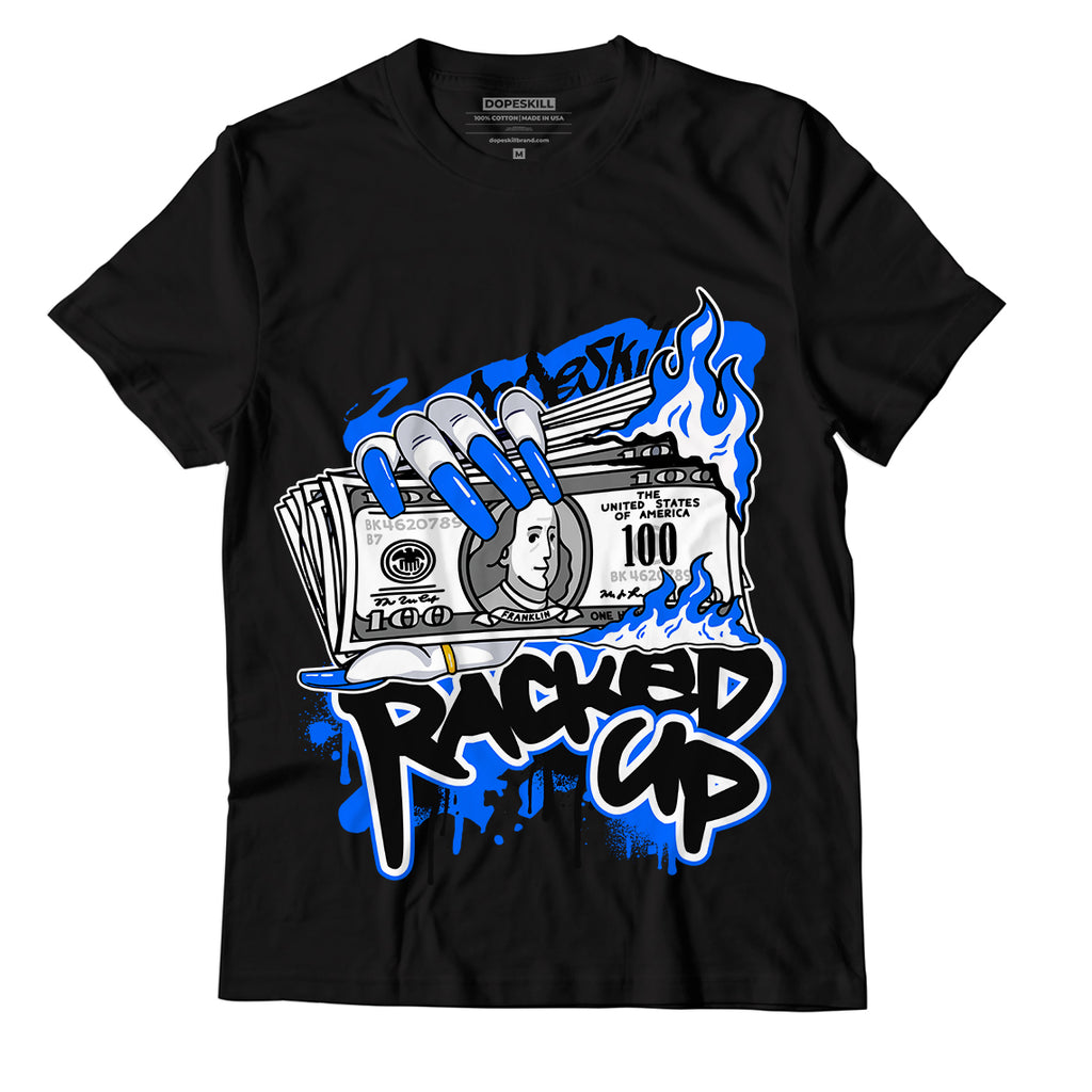 Yz 350 Boost V2 Dazzling Blue DopeSkill T-Shirt Racked Up Graphic - Black