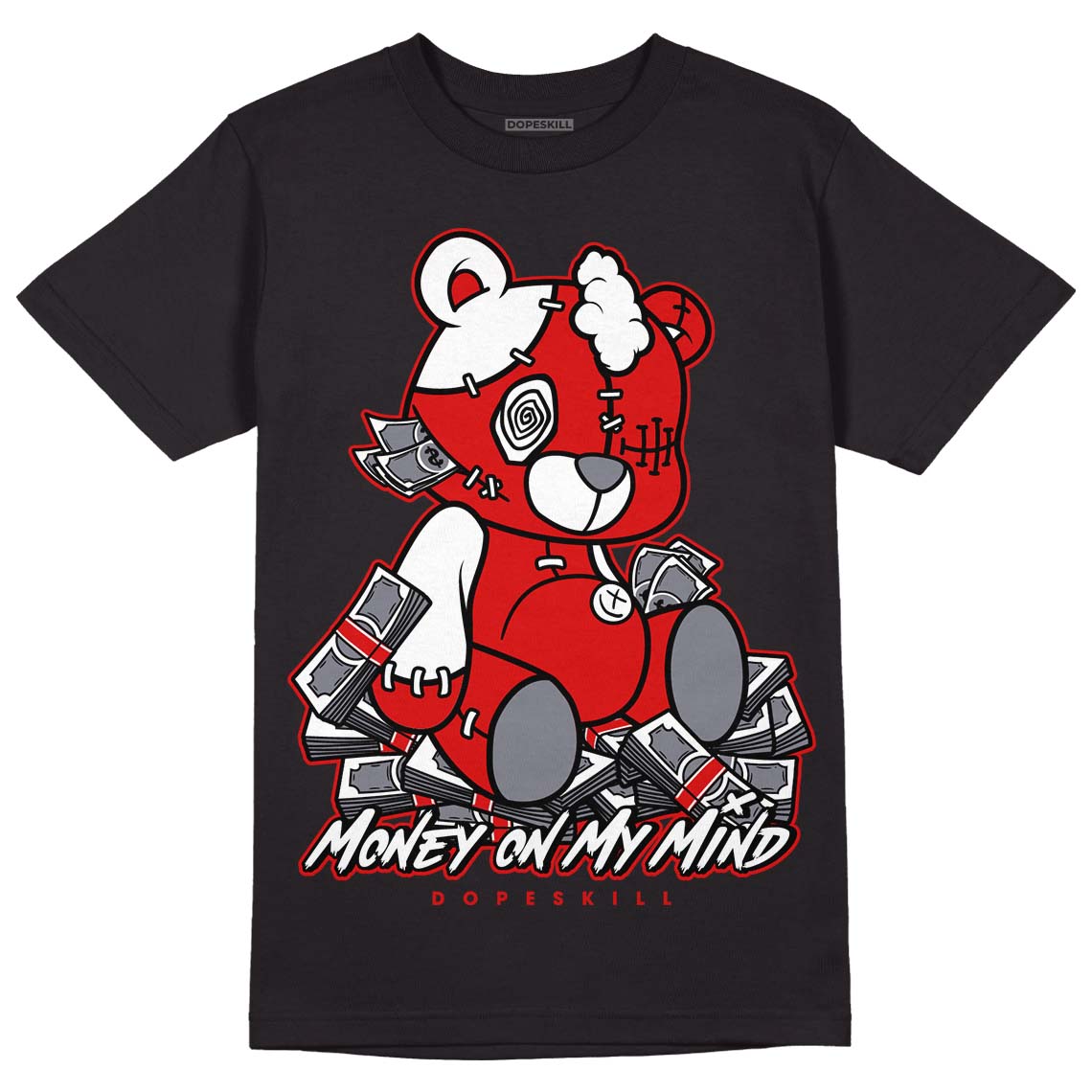 Gym Red 9s DopeSkill T-Shirt MOMM Bear Graphic - Black