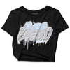 Jordan 11 Retro Low Cement Grey DopeSkill Women's Crop Top Rare Breed Graphic Streetwear - Black