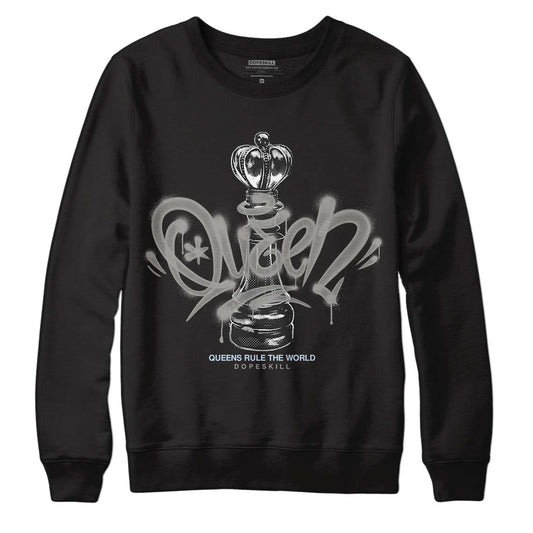 Jordan 11 Retro Cool Grey DopeSkill Sweatshirt Queen Chess Graphic Streetwear - Black