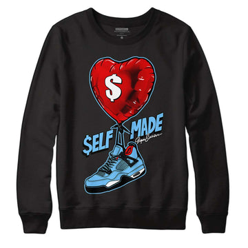 Travis Scott x Jordan 4 Retro 'Cactus Jack' DopeSkill Sweatshirt Self Made Graphic Streetwear - Black 