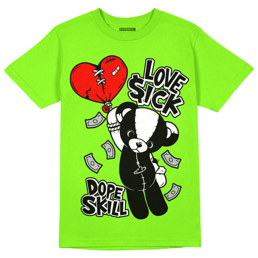 Neon Green Collection DopeSkill Neon Green T-shirt Love Sick Graphic