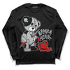 Black Canvas 4s DopeSkill Long Sleeve T-Shirt Broken Heart Graphic - Black