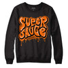 Orange Black White DopeSkill Sweatshirt Super Sauce Graphic - Black