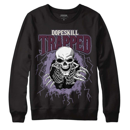 A Ma Maniére x Jordan 4 Retro ‘Violet Ore’  DopeSkill Sweatshirt Trapped Halloween Graphic Streetwear - Black 